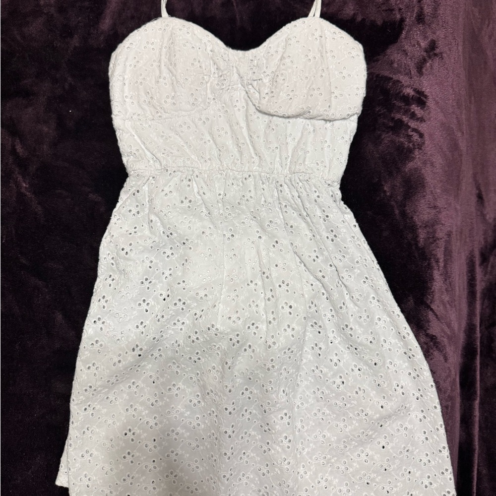 Papaya White Spaghetti Strap Sundress
